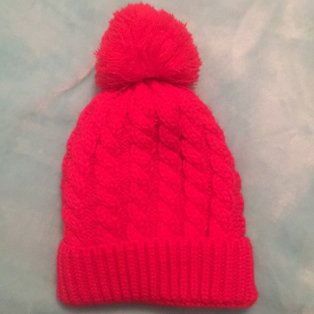 Thick red beanie